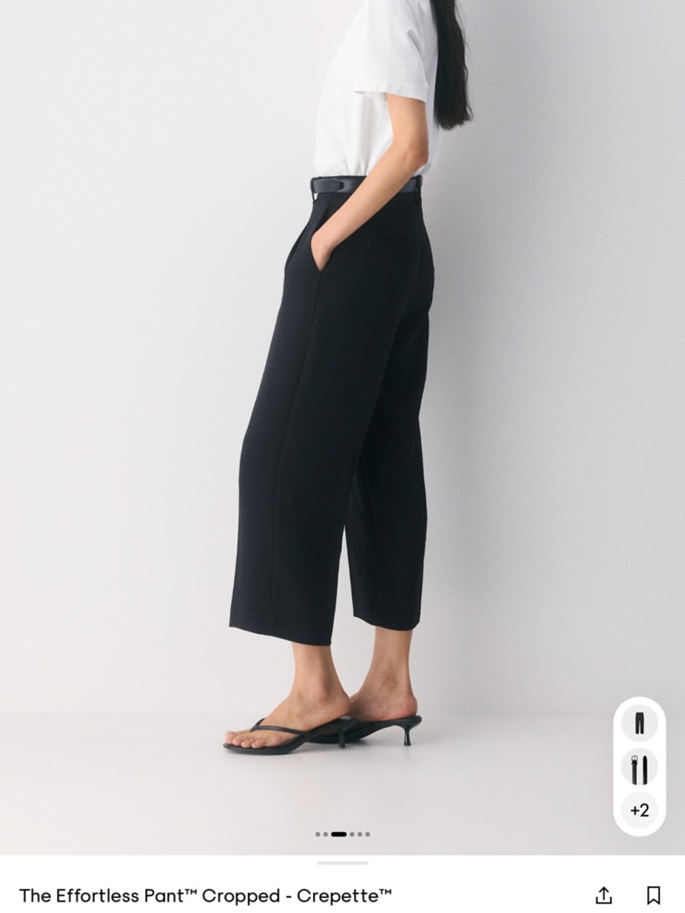 Wilfred black effortless crop Crepette. Size 2 - Picture 3 of 8